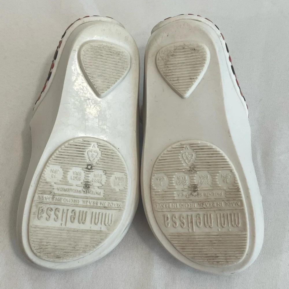 Mini Melissa Giraffe Mary Jane Sandals Toddler 7 White